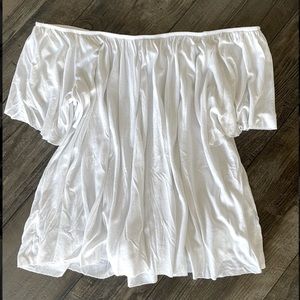 White BP Flowy off the shoulder top